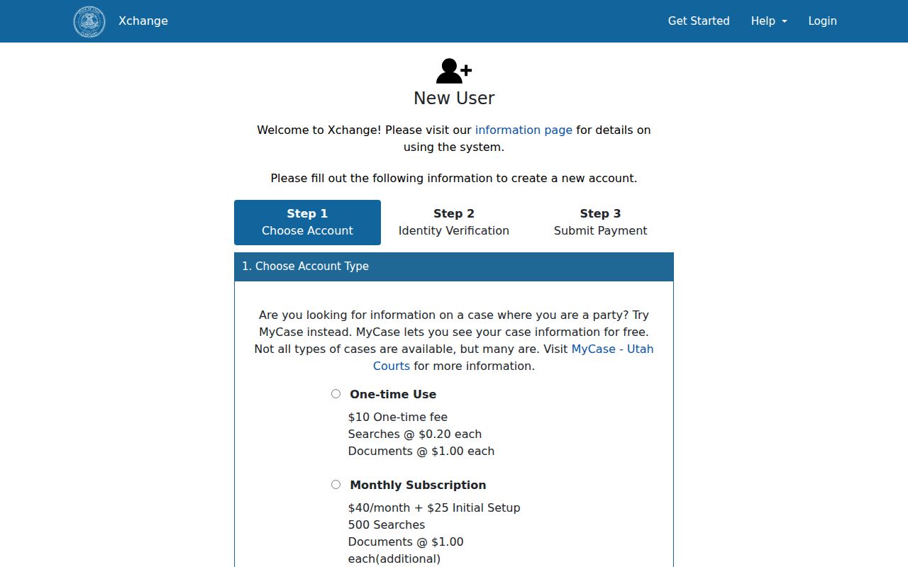 St. George court records guest and subscription access choices in Xchange