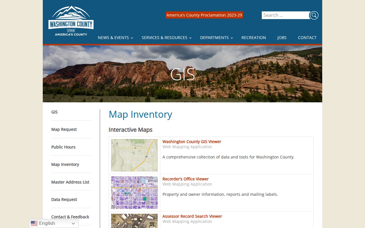 St. George records access through Washington County assessor recorder and GIS viewers